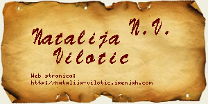 Natalija Vilotić vizit kartica
